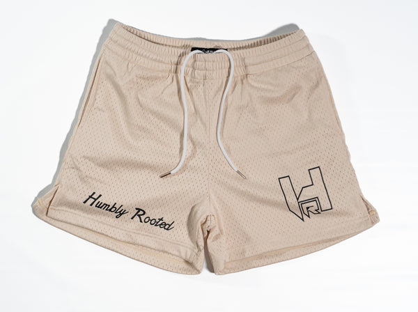 Creme Standard Mesh Shorts