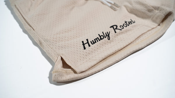Creme Standard Mesh Shorts