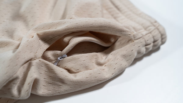 Creme Standard Mesh Shorts